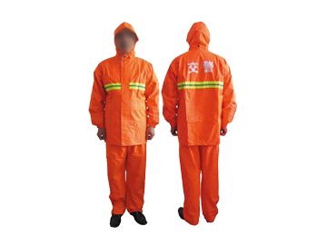交警橘黄色反光雨衣 YY-SD13
