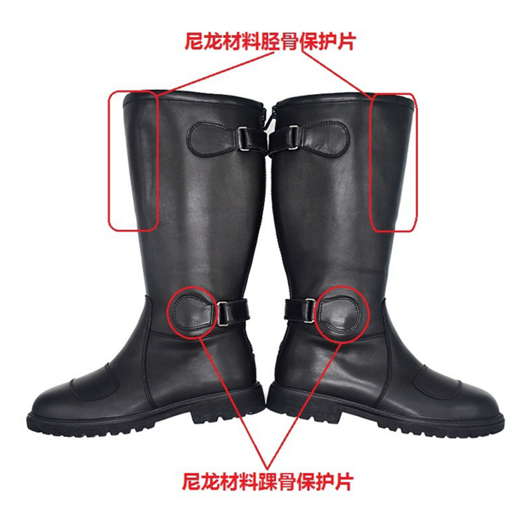交警铁骑摩托车真皮靴